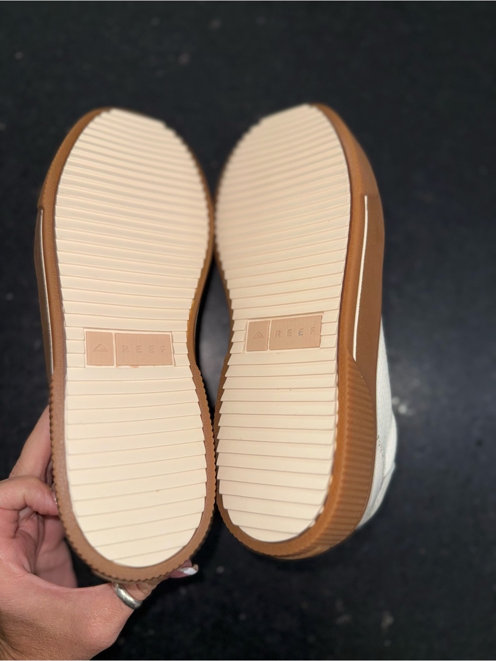 NEW REEF Lay Day Seas Leather Sneakers VINTAGE WHITE CREAM GENUINE LEATHER SZ 9 - Picture 15 of 15